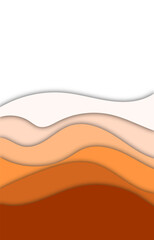 Abstract background design with orange paper cut shapes. Paper cut template design for banners, posters, presentations, and invitations. vector template. Eps10