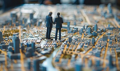 Strategic estate planning businesses analyze the big city map