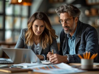 Financial Planner Advising Middle-Aged Couple on Savings Management | Professional Consultation with Expert Advisor for Financial Planning