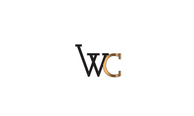 WC, CW, W, C Abstract Letters Logo Monogram