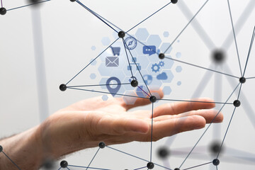 Abstract Futuristic infographic with Visual data complexity