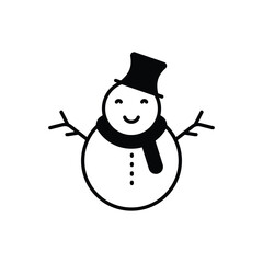 Snowman vector icon
