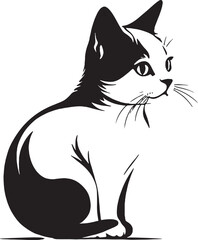 A cute cat victor art illustration design