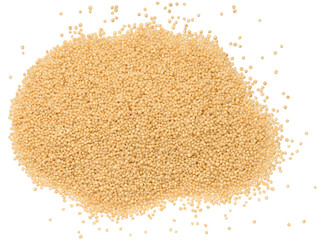 Amaranth seeds scattered on a white isolated background