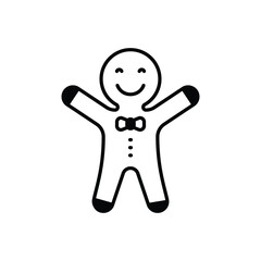 Gingerbread Man vector icon