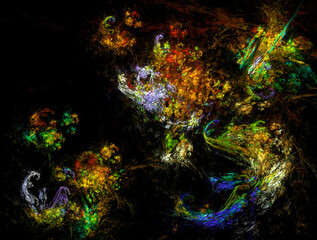 Imaginatory fractal abstract background Image