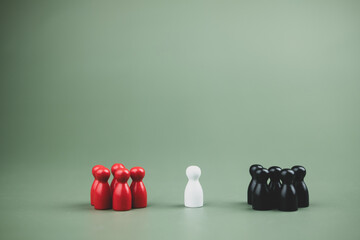 Stepping out to be different. Teamwork and leadership concepts. Human resource, Talent management.