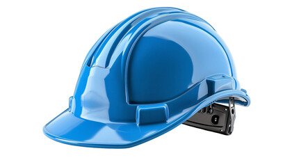 Fototapeta premium Blue hard hat die cut PNG style isolated on white and transparent background
