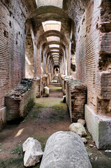 The underground areas of the Campanian Amphitheater (Capua Italy), a complex system of tunnels and...