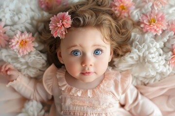 Fototapeta premium Innocence Captured: The Pure Gaze of a Child's Eyes