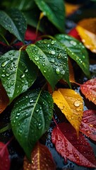 red and yellow leaves