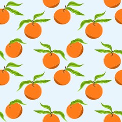 seamless pattern with oranges