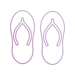 flip flops icon with white background vector stock illustration