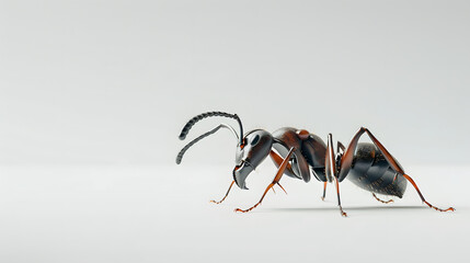 side view of a Ant on a white background