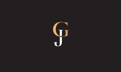 GJ, JG , J, G Abstract Letters Logo Monogram