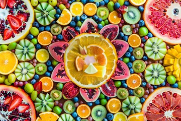 background of fruits