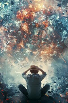 Navigating AI Implementation Challenges: Symbolizing Struggle and Anxiety in a Complex Technological Landscape