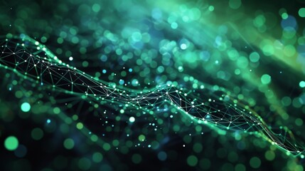 Abstract Digital Network Illustration, Data Flow and Blockchain Technology Integration, Highlighting Modern Connectivity and Security Concepts, graphic for Tech and Business Corporate, banner design, 