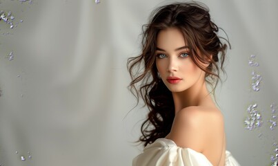 Portrait of the beautiful young fashionable girl