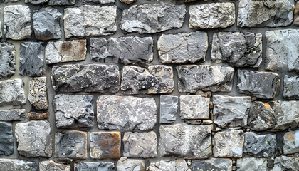 Fototapeta premium Old brick wall. Light Gray Texture of cement paving slabs or cobblestone for banner. Mock up or template for modern design