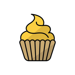 Cupcake vector icon