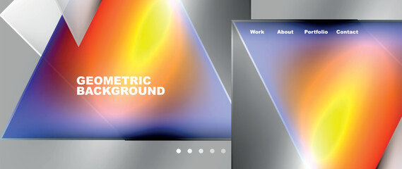 Gradient triangle geometric minimal wallpaper