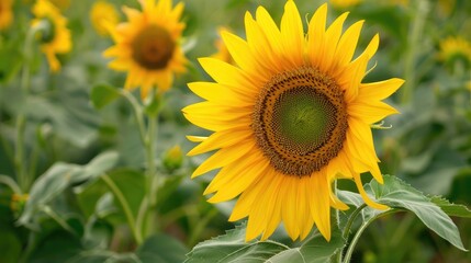 Obraz premium Sunflower bloom in the beauty of nature