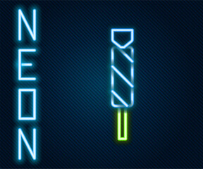 Glowing neon line Candy icon isolated on black background. Colorful outline concept. Vector