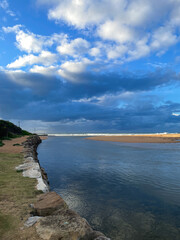 Beautiful morning view of Narrabeen lagoon, Sydney, Australia.