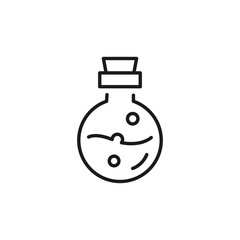 Magic potion bottle icon. Simple magic potion icon for social media, app, and web design. Vector illustration.