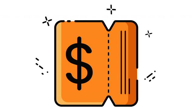 Animation Cupon and Discount For Food Icon