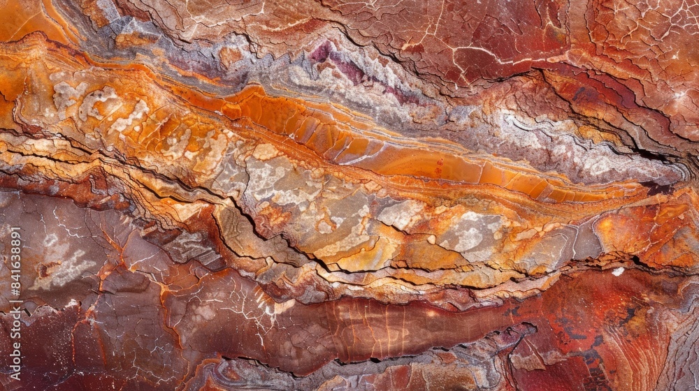 Canvas Prints the glossy reddishbrown varnish on a rock resembling the brushstrokes of a skilled artist adding cha