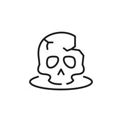 Skull icon. Simple skull icon for social media, app, and web design. Vector illustration.