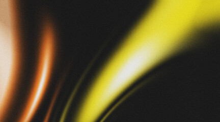 Grainy gradient background abstract glowing color wave black backdrop, noise texture banner poster header design