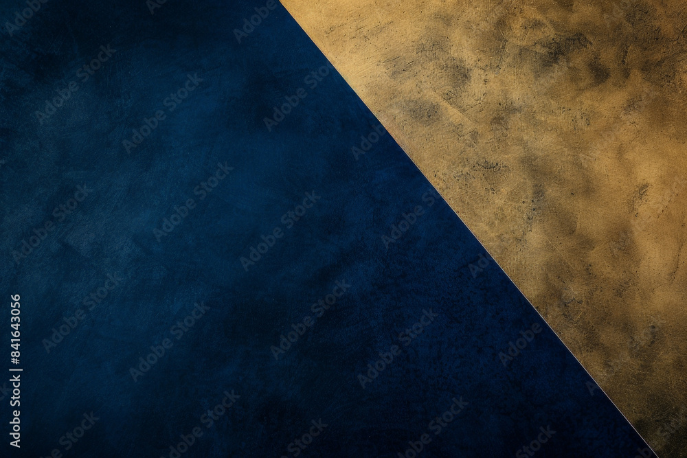 Poster background with a diagonal line separating a deep blue textured surface from a golden textured surfa