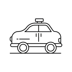 taxi icon with white background vector stock illustration