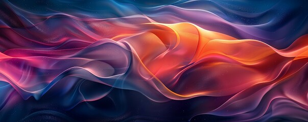 Obraz premium Abstract colorful Metallic Wavy Background. Generative AI