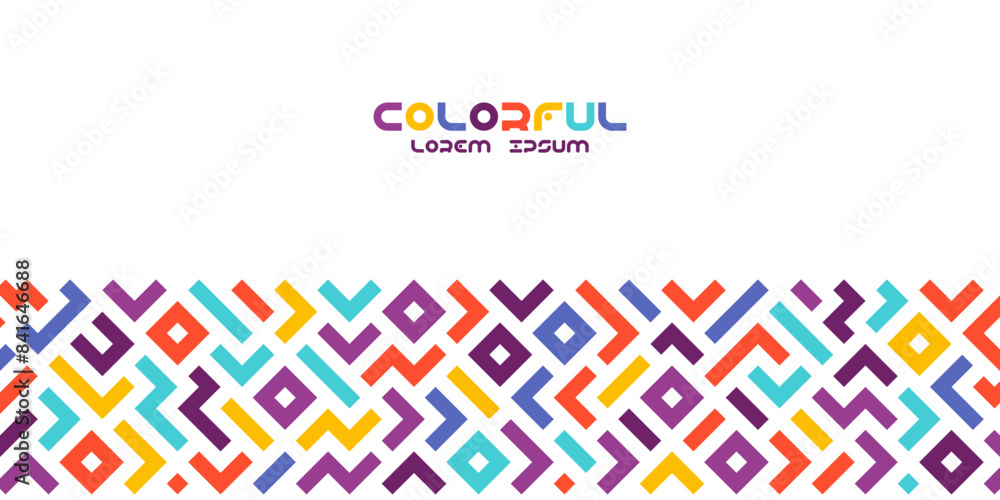 Poster fun colorful line doodle seamless pattern. creative minimalist style art background for children or 