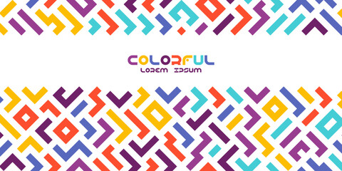 Fun colorful line doodle seamless pattern. Creative minimalist style art background for children or trendy design with basic shapes