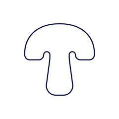 Filled outline Mushroom icon isolated on white background. Vector