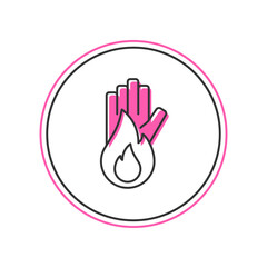 Filled outline No fire icon isolated on white background. Fire prohibition and forbidden. Vector