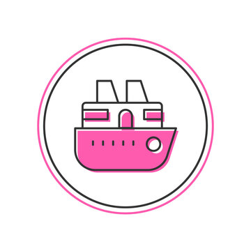 recommend clip art: Filled outline Cruise ship icon isolated on white background. Travel tourism nautical transport. Voyage passenger ship, cruise liner. Worldwide cruise. Vector