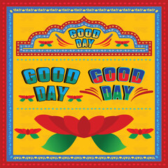 element set of truck Art or rikshaw painting