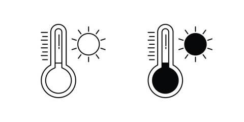 thermometer icon with white background vector stock illustration