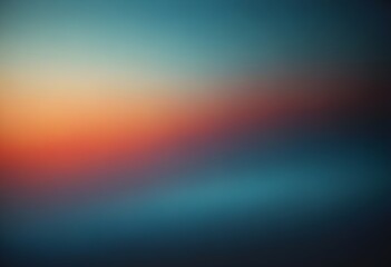 Obraz premium Grainy gradient background blue and orange color abstract wave backdrop, noise, texture effect, banner poster header design