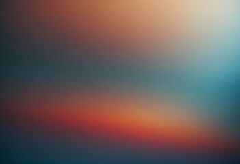 Obraz premium Grainy gradient background blue and orange color abstract wave backdrop, noise, texture effect, banner poster header design