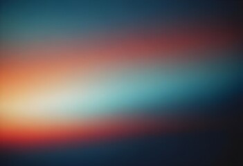 Obraz premium Grainy gradient background blue and orange color abstract wave backdrop, noise, texture effect, banner poster header design