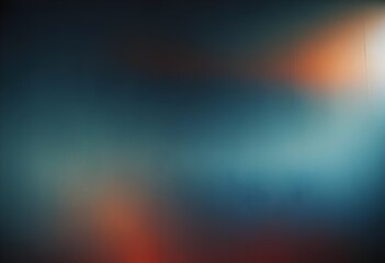 Obraz premium Grainy gradient background blue and orange color abstract wave backdrop, noise, texture effect, banner poster header design
