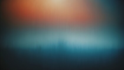 Obraz premium Grainy gradient background blue and orange color abstract wave backdrop, noise, texture effect, banner poster header design