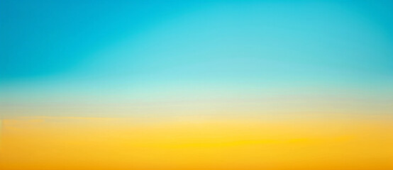 The top of the image is a bright, clear blue, and the bottom is a bright, sunny yellow, creating a gradient in the middle of the image